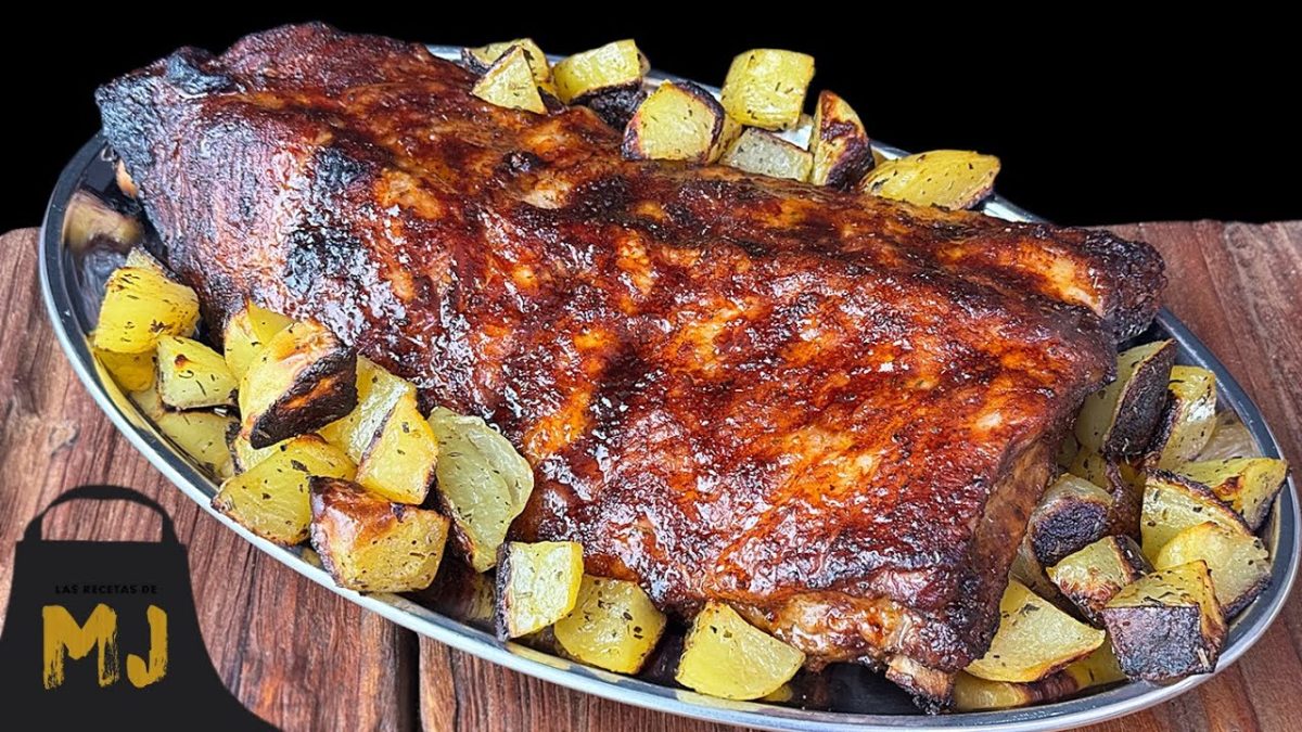 Costillas de cerdo al horno con salsa barbacoa casera