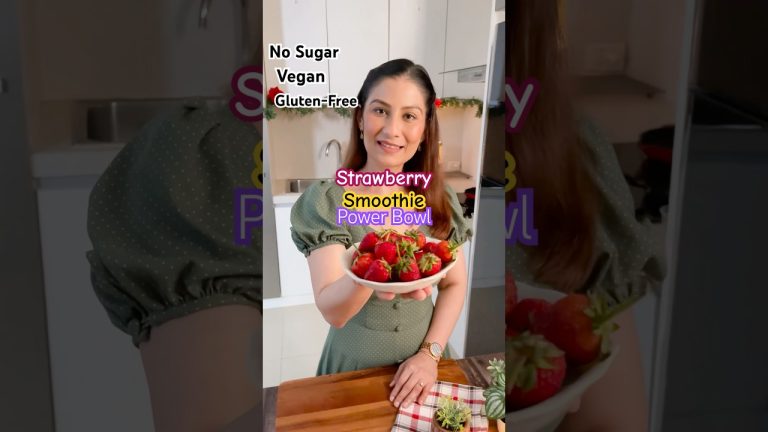 For Weight-loss and Diet – no sugar Strawberry Smoothie power bowl #weighloss #howtoloseweightwell
