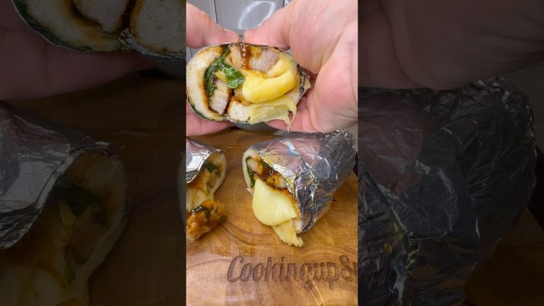 Cheese Pork Sandwich Rolled! #shorts #cooking #food