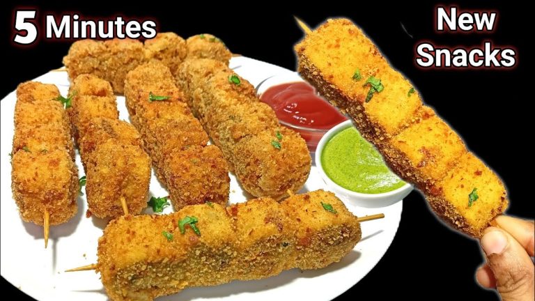 5 Minutes Potato Snacks | Crispy Bread Potato Sticks | New Recipe | Evening Snacks | Bread Snacks