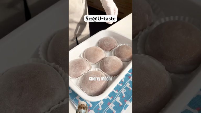 Cherry mochi  #baking #cheery #recipe #cherry #cake #dessert #mocha #mochi