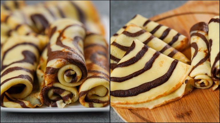 CHOCOLATE SWIRL PANCAKE RECIPE | VANILLA CHOCOLATE CREPE | WITHOUT OVEN | EASY PANCAKE RECIPE