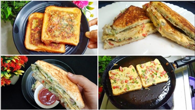 4 delicious bread recipes and easy to make/breakfast recipes/bread nashta recipe/farheen cooking 4u