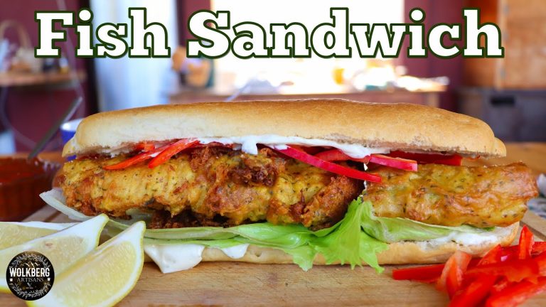 Crispy Fried Fish Sandwich | Homemade Fish Fry batter Recipe | Seafood Recipes | Open fire cooking