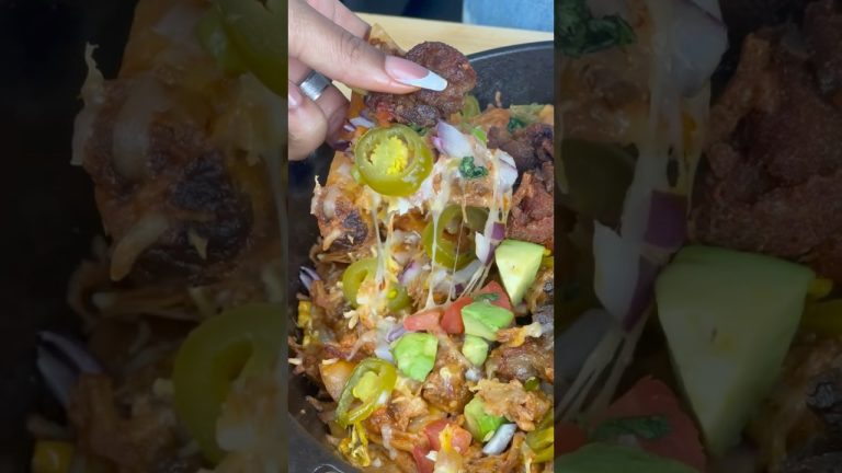 Fried Pork Nachos / Griot Nachos #shorts #shortvideo #tiktok #cooking #food #recipe #superbowl #yum