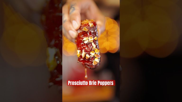 Prosciutto Brie Poppers 2.0🔥 #prosciutto #briecheese #jalapenopoppers #gamedayfood #bbq #tftibbq