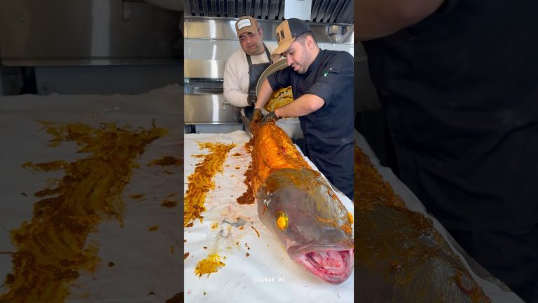 Cooking cobia fish, one of the best fish in the Persian Gulfe🇮🇷🐬#shorts #food #fish #seafood