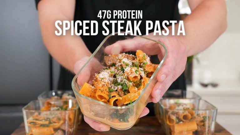FAST High Protein Beef Pasta Meal Prep
