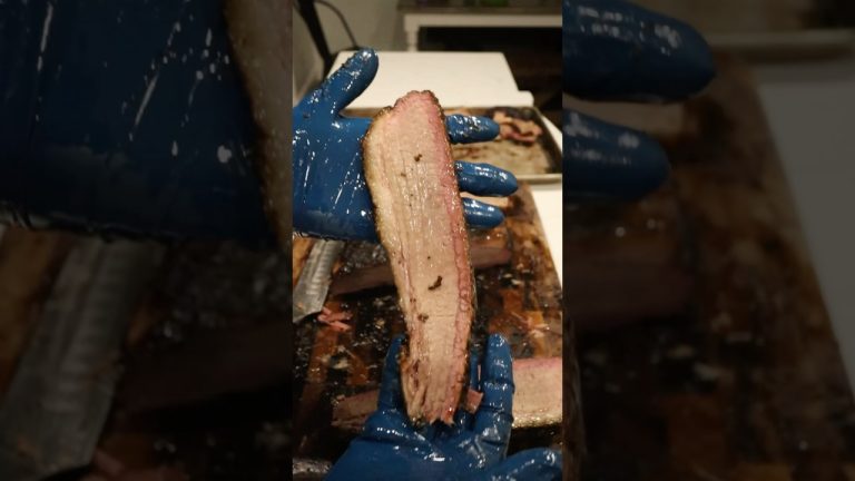 Tender brisket flat #bbq #barbecue #brisket #smokedmeat #shorts
