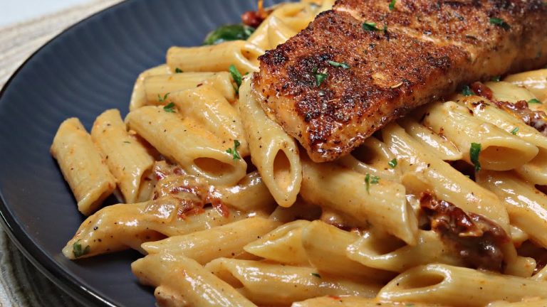 How To Make Creamy Tuscan Salmon Pasta | Tuscan Pasta Recipe