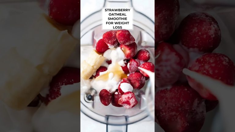 Strawberry Oatmeal Breakfast Smoothie Recipe – Oats Recipes For Weight Loss #short