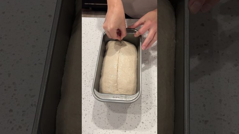 Baking sourdough sandwich bread #sourdoughbaking #shorts #breadmaking