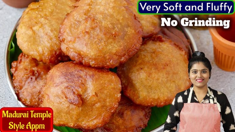 Madurai மீனாட்சி அம்மன் கோவில் இனிப்பு அப்பம்👌 | Sweet Appam Recipe | Appam Recipe In Tamil