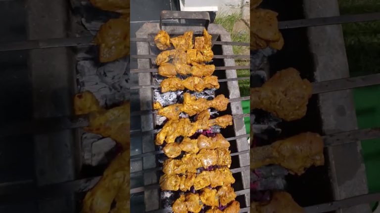 Bestie Cooks Chicken Tikka BBQ on Angheeti Grill! #shorts #foodshorts #chickentikka