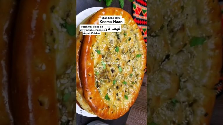 Keema Naan without Oven Recipe by Aqsa's Cuisine #keemanaan #AqsasCuisine #naan #bread #recipe #Naan