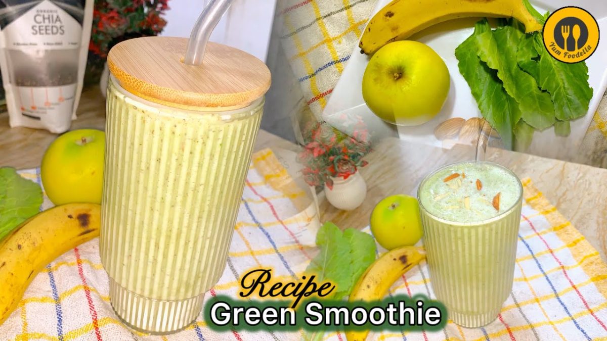 Healthy Green Smoothie for weight loss recipe by Yum Foodella | smoothie recipe