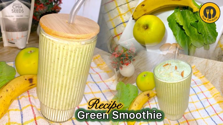 Healthy Green Smoothie  for weight loss recipe by Yum Foodella | smoothie recipe