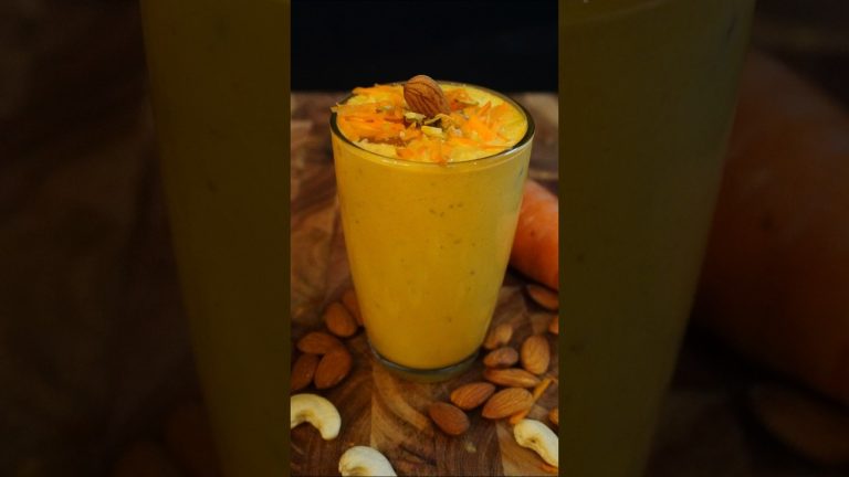 Best Carrot Smoothie Recipe!🥕 Super Healthy & Delicious 😋 #shorts #asmr #milkshakes