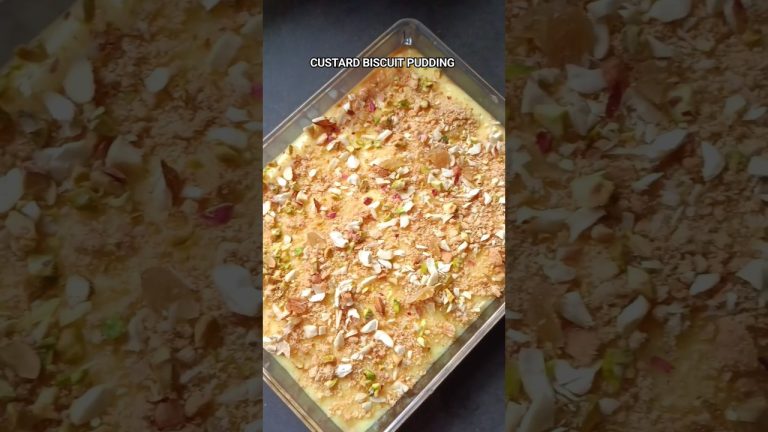 Custard Biscuit Pudding| #shorts