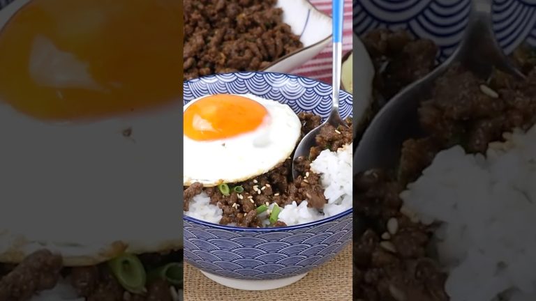The Easiest Korean Ground Beef Dinner for Busy Weeknights! #shorts
