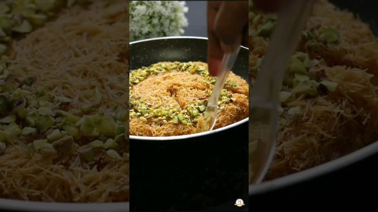 NO CREAM, NO OVEN !!! EASY STEP BY STEP SPECIAL KUNAFA RECIPE || Sweet recipes || Vermicelli recipe