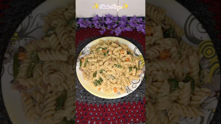 White Sauce Pasta Recipe 🤤 #shorts #food #homemade