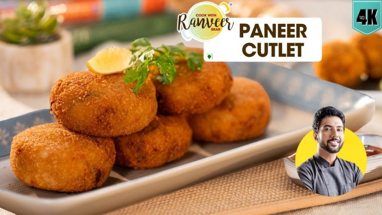 पनीर कटलेट – मसालेदार क्रिस्प रेसिपी Cripsy Paneer cutlet | Bonus sauce / Dip recipe | Chef Ranveer
