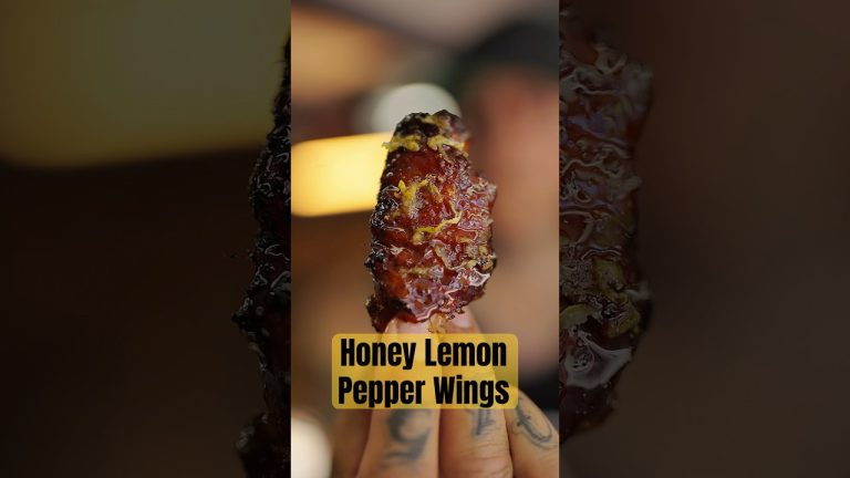 Honey Lemon Pepper Wings #chickenwings #chickenrecipe #lemonpepperwings #smokedwings #tftibbq