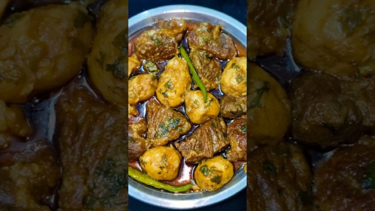 Eid Special: Shorbe Wala Arvi Gosht | Degi Gosht Ka Salan | Aloo Gosht Recipe #aloogosht #shorts
