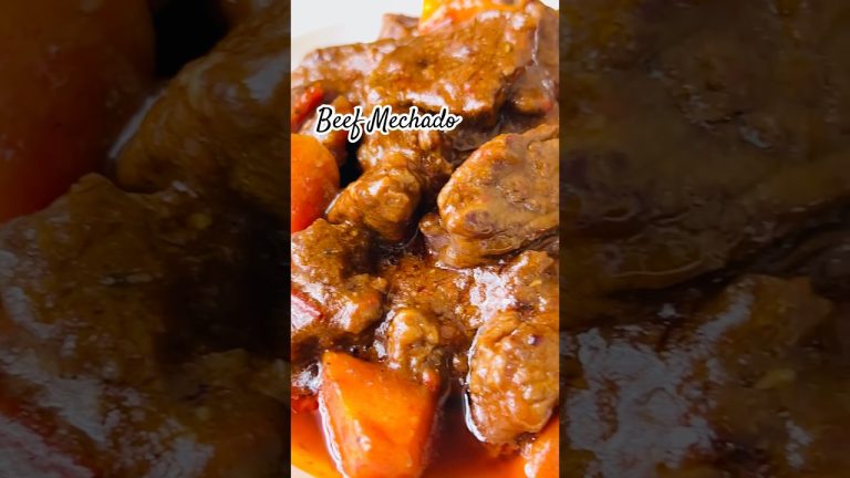 Beef Mechado Recipe #beefmechado #mechado #mechadongbaka #food #filipinofood #fyp