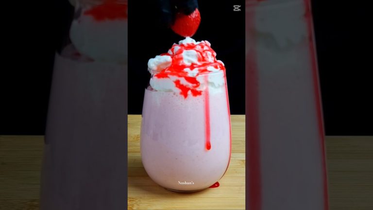 Strawberry Milkshake 🍓 #shorts