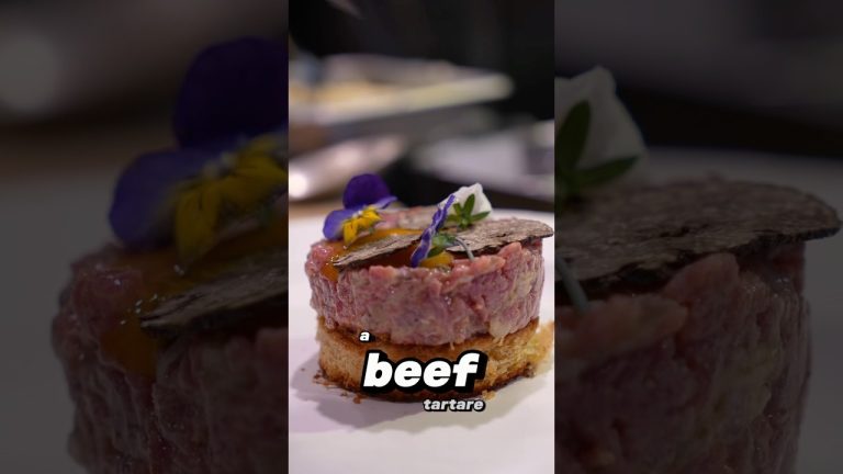 How We Make Beef Tartare at Mizuna Denver! #chef #food #shorts