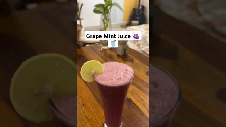 Grape Mint Juice 🍇🌿🥤😊#youtube #ytshorts #shorts #grape #mint #healthyfood #health #immunity