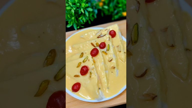 Easy Bread Malai Custard Recipe | bread Malai custard | desserts recipes #shorts #bread #recipe