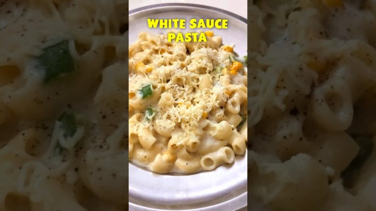 White Sauce Pasta Receipe| Creamy White Sauce Pasta| व्हाइट सॉस पास्ता |in 60sec👩‍🍳😋 #shorts