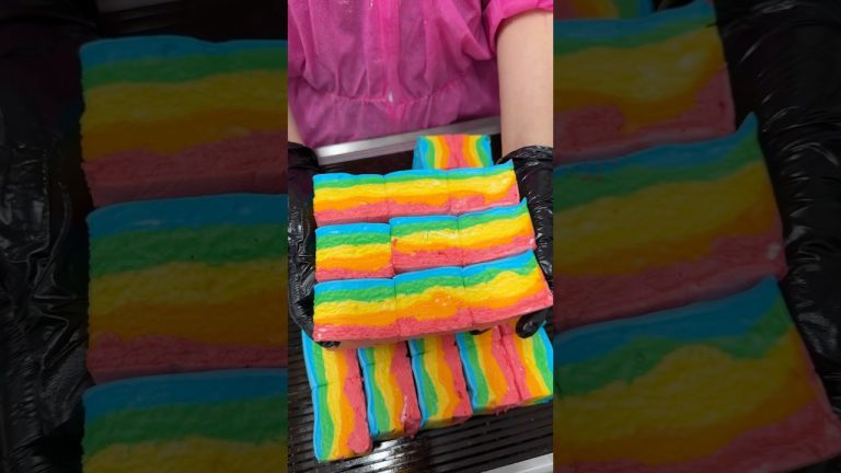 How to make rainbow marshmallows🌈韓国の太っちょマシュマロの作り方 #大好物は高カロリー #asmr #cooking #dessert