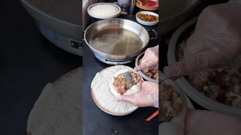 Dough wrapped meat pasta cookie pastry #youtubeshorts