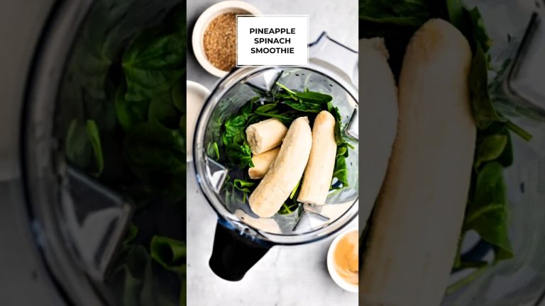 Pineapple Spinach Smoothie – Easy & Delicious!|Pineapple banana spinach Smoothie recipe #short