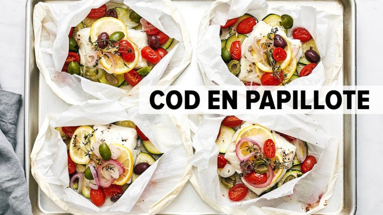 MEDITERRANEAN FISH RECIPE | cod en papillote (cod in parchment paper) – so easy!