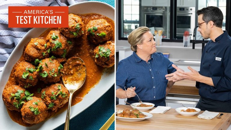 Albondigas en Chipotle (Meatballs in Chipotle Sauce) | America’s Test Kitchen (S24 E14)