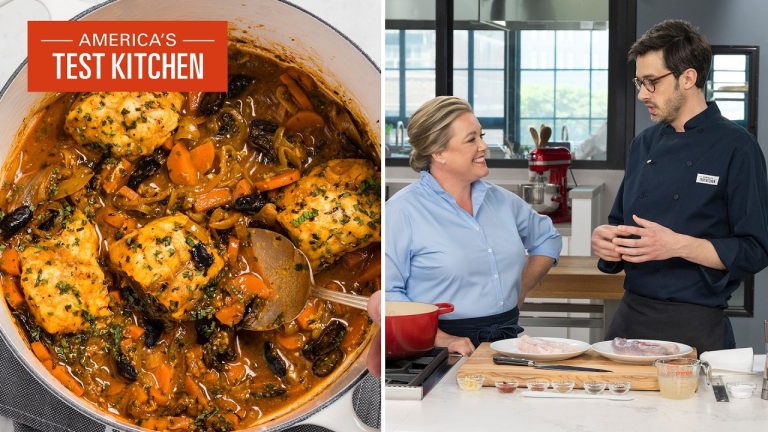Braised Monkfish with Saffron and Olives | America’s Test Kitchen (S24 E26)