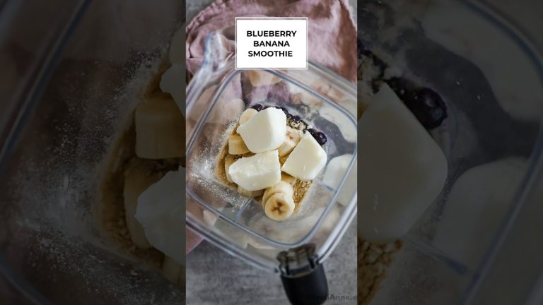 Blueberry Banana Smoothie #trending  #food  #shorts  #foodie  #easy  #breakfast  #cold  #healthy