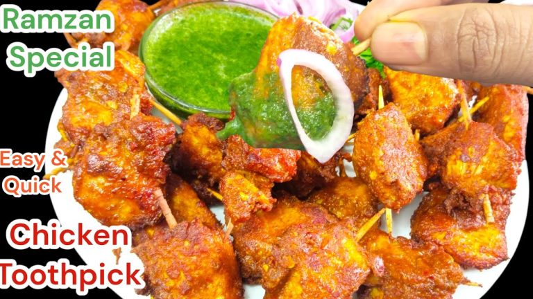 Chicken Toothpick Recipe | Ramzan Special Toothpick Chicken Recipe | Simple Chicken Sticks Recipe