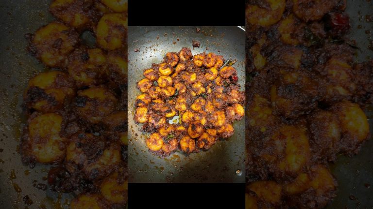 🦐🦐🦐Tasty Prawn sukka recipe 😋🔥🦐🦐🦐 #shrimp #eral #sidedish #shorts