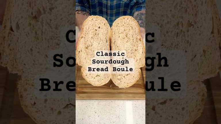 Classic Fluffy Sourdough Bread Boule Recipe | Easy Same-Day Bake