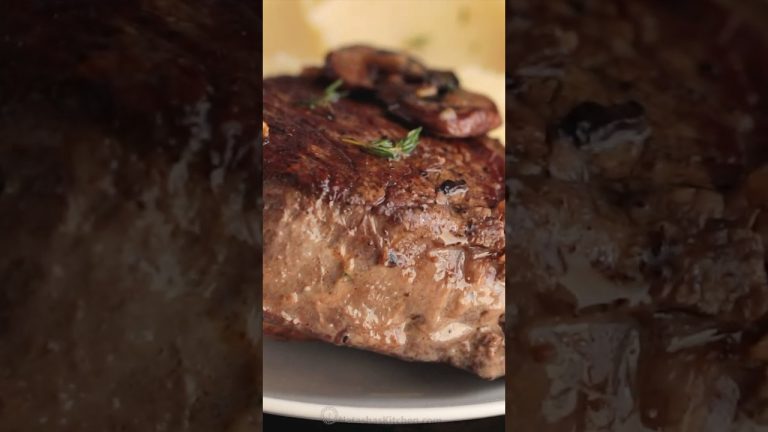 Restaurant-Quality Filet Mignon in Mushroom Sauce #shorts