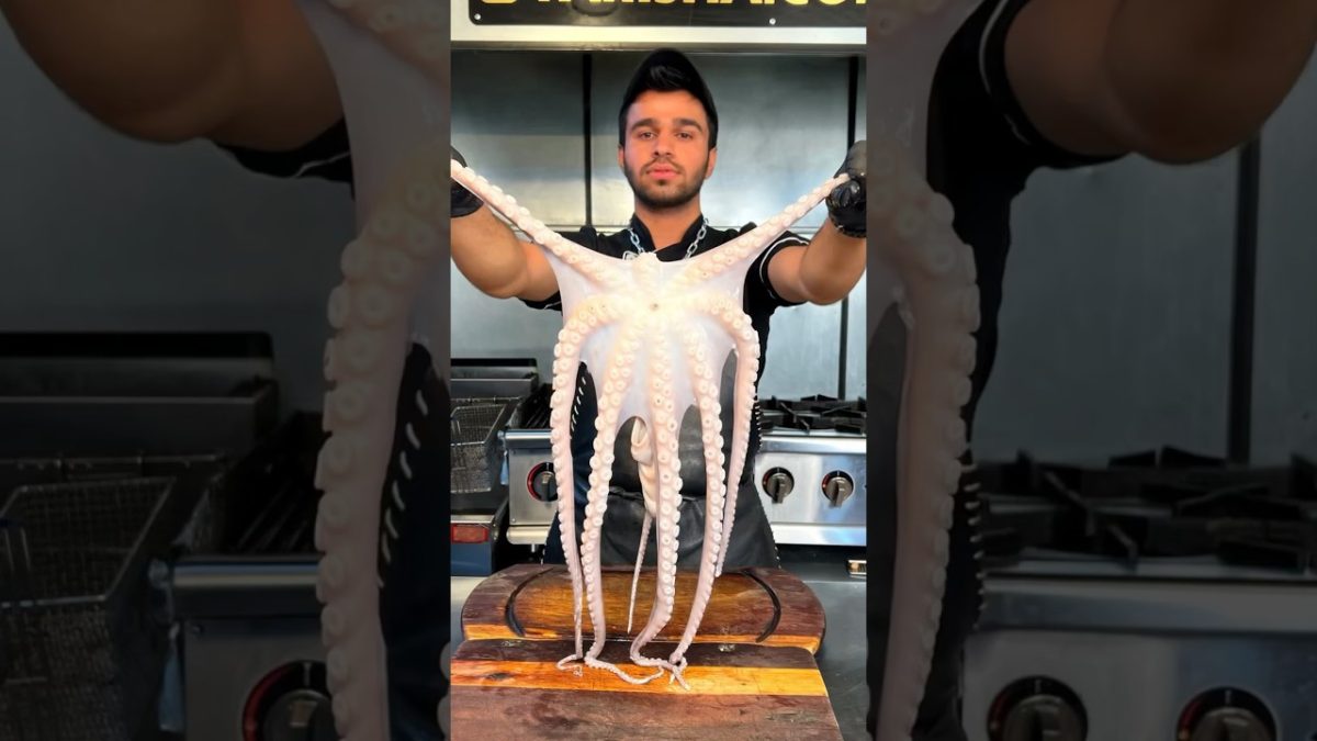 octopus kebab🐙 #kebab #seafood #food #cooking