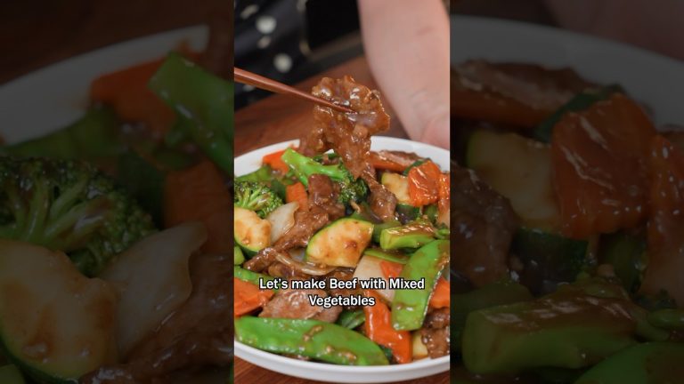 Beef with Mixed Vegetables JUST like my parent’s Chinese Takeout! #shorts #beef #recipe