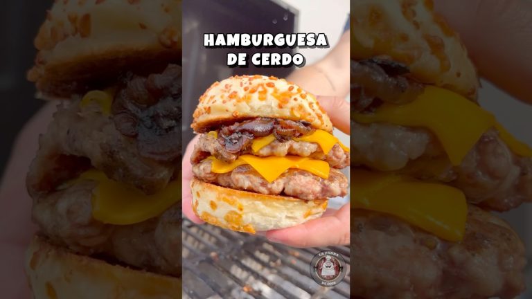 HAMBURGUESA DE CERDO 🐷 🍔 #hamburger #burger #cerdo #pork