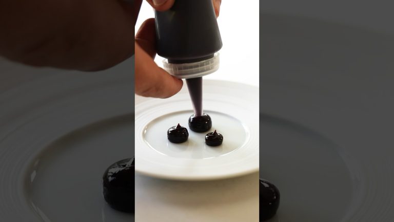 Delicious cherry & vanilla fluid gel! 🍒 Dessert recipes #shorts